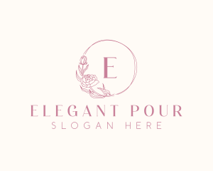 Elegant Peony Flower logo design