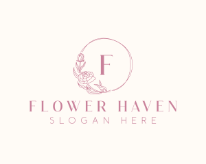 Elegant Peony Flower logo design