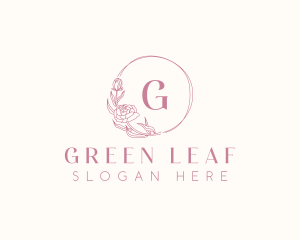 Elegant Peony Flower logo design