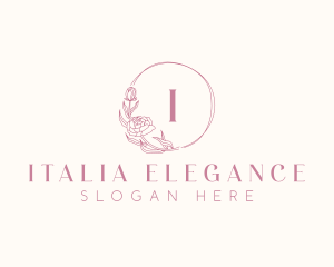 Elegant Peony Flower logo design