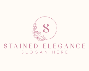 Elegant Peony Flower logo design