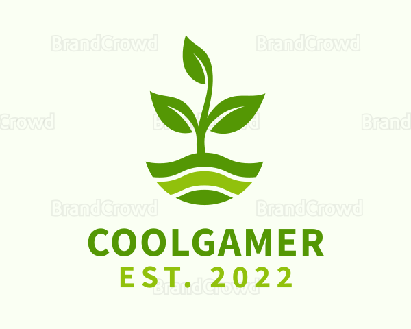 Gardening Soil Plant Logo
