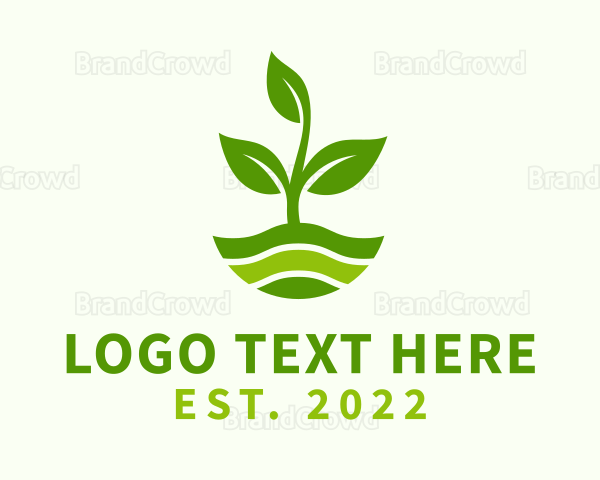 Gardening Soil Plant Logo