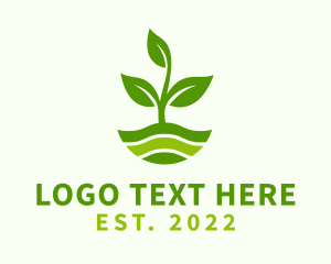 Nature Conservation - Gardening Soil Plant logo design