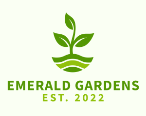 Gardening Soil Plant logo design