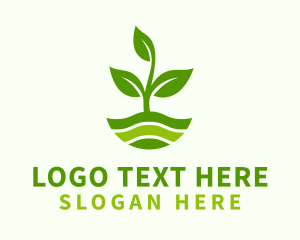 Gardening Soil Plant Logo