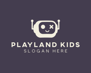 Robot Media Play logo design