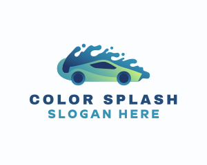 Car Water Washing logo design