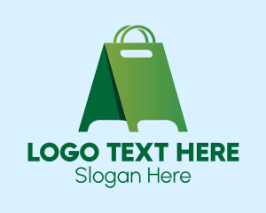 Comma - Green Shopping Advertisement logo design