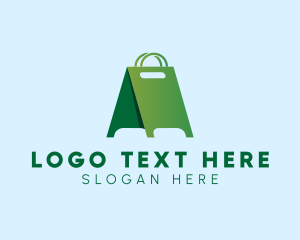 Shopping Bag - Shopping Bag Standee logo design