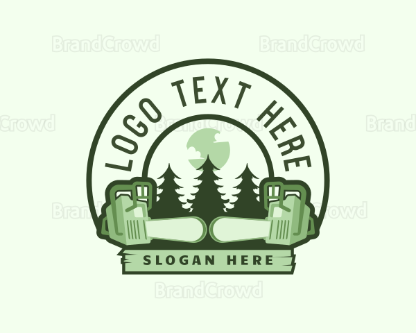 Forest Chainsaw Lumberjack Logo