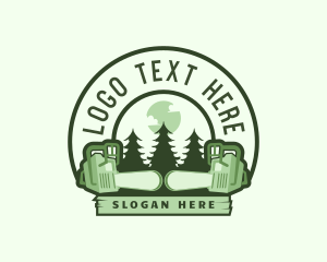 Log - Forest Chainsaw Lumberjack logo design