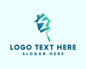 Company - House Paint Roller Painting logo design