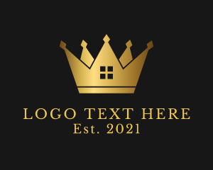 Villa - Golden Crown Real Estate logo design