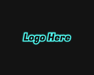 Gaming Technology Glow logo design