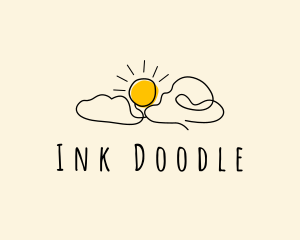 Sunrise Cloud Doodle logo design