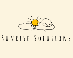 Day - Sunrise Cloud Doodle logo design