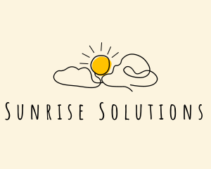 Sunrise Cloud Doodle logo design