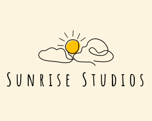 Sunrise Cloud Doodle logo design