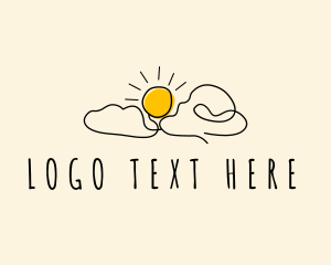 Plain - Sunrise Cloud Doodle logo design