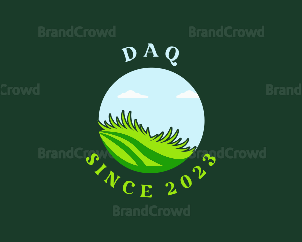 Grass Lawn Landscaping Logo