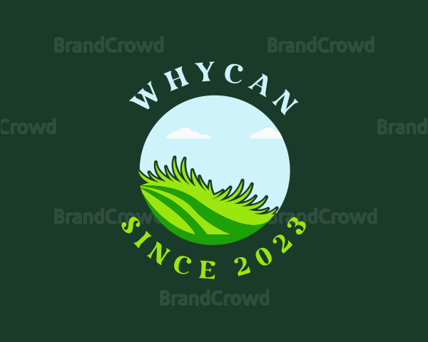 Grass Lawn Landscaping Logo