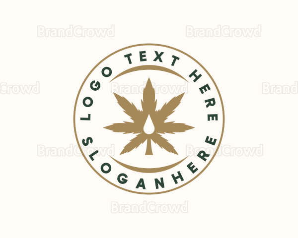 Marijuana Plant Extract Badge Logo