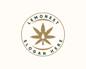 Marijuana Plant Extract Badge Logo