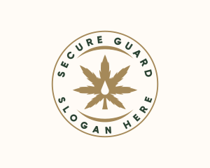 Marijuana Plant Extract Badge Logo