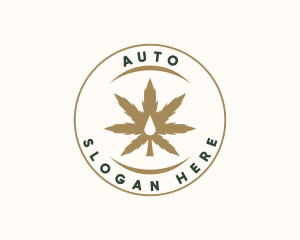 Marijuana Plant Extract Badge Logo