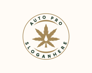 Herbal Medicine - Marijuana Plant Extract Badge logo design