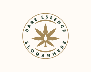 Marijuana Plant Extract Badge logo design