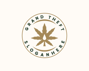 Cannabidioil - Marijuana Plant Extract Badge logo design