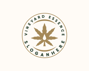 Marijuana Plant Extract Badge logo design