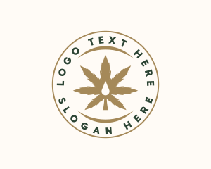 Marijuana Plant Extract Badge Logo