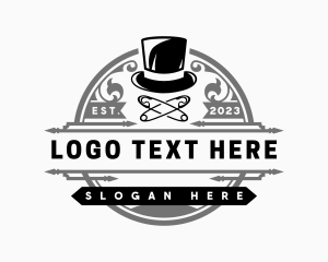 Dressmaker - Top Hat Fashion Tailor logo design