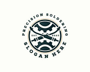 Soldering - Metalwork Welding Gear logo design