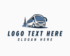 Double Decker - Transport Shuttle Bus logo design