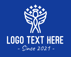 Worship - Minimalist Holy Angel logo design