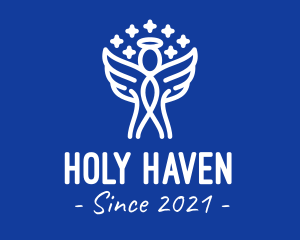 Minimalist Holy Angel logo design