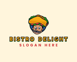 Mexican Taco Sombrero logo design