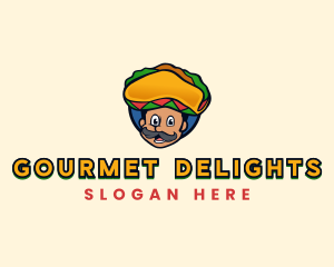 Mexican Taco Sombrero logo design