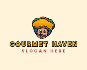 Mexican Taco Sombrero logo design