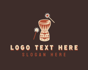 Traditional - Musical African Djembe logo design