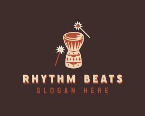 Djembe - Musical African Djembe logo design