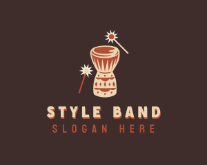 Musical African Djembe logo design