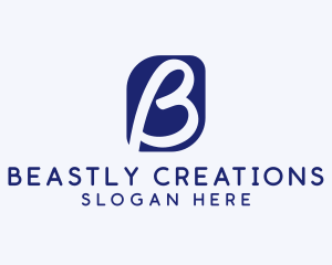 Modern Fashion Letter B logo design