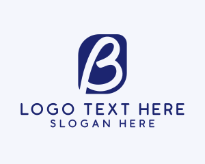 Negative Space - Modern Fashion Letter B logo design