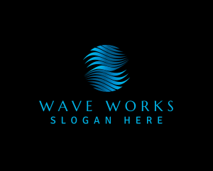 Water Wellness Wave logo design