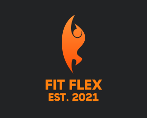 Fitness - Flame Yoga Instructor logo design